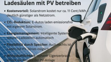 Ladesaeulen mit PV betreiben