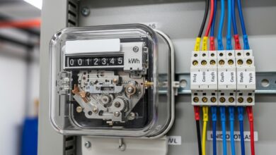 Stromzähler mit Rücklaufsperre erklärt [Bildinhalt mit KI erstellt]