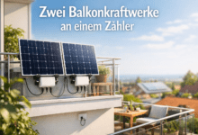 Zwei Balkonkraftwerke an einem Zähler